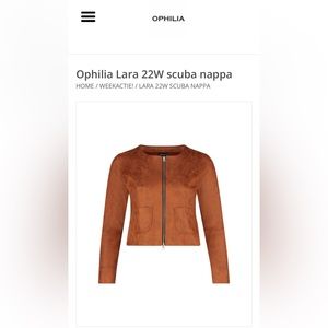 Ophilia Lara Vintage Jacket, Soft, light, Suede/leather Look XXXL